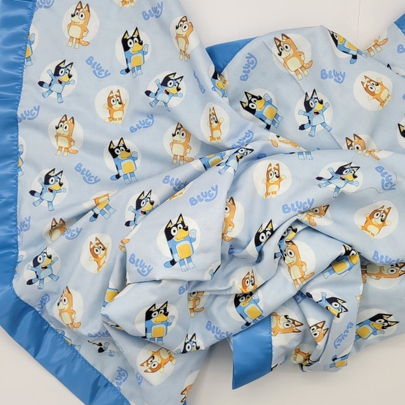 Extra Large Lovely Bluey & Bingo cotton Kids blanket,satin binding blanket 44x60 - Picture 3 of 15
